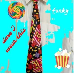 Movie Theater Necktie Unisex Unique Vintage Silk Necktie Adjustable With Zipper